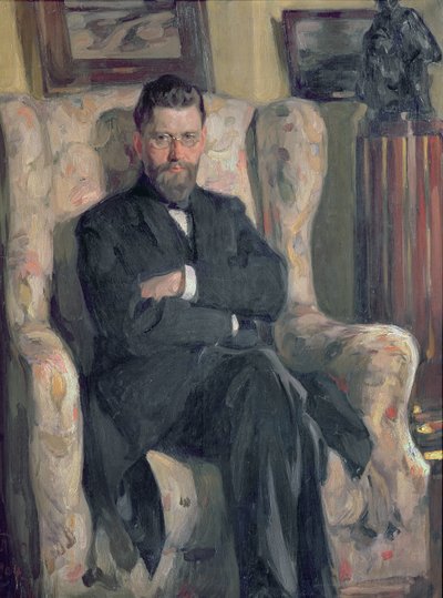 Portrait of the Collector Alexei A. Bakhrushin by Osip Emmanuilovich Braz